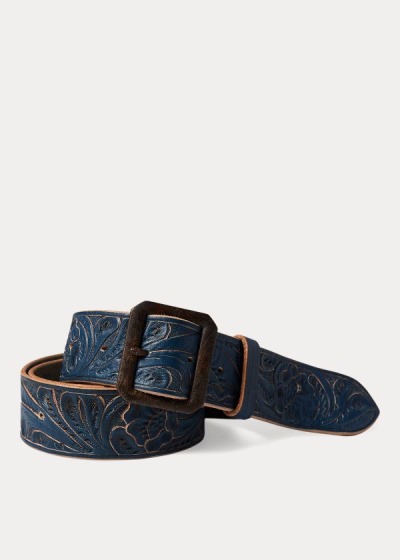 Men's Ralph Lauren Hand-Tooled Leather Belt | 618495RVM